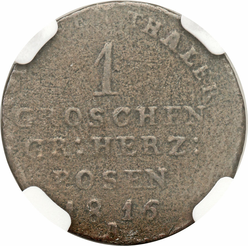 Księstwo Poznańskie. Fryderyk Wilhelm III. Grosz 1816 A, Berlin NGC VF